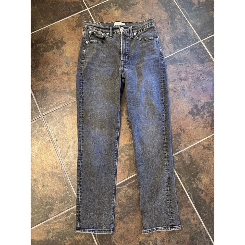 Madewell Perfect Vintage Jeans Size 27 Black High Rise Straight Mom Jeans